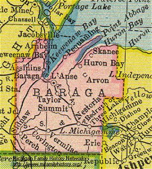 1904 Map of Baraga County
